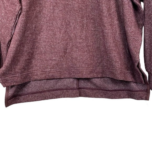 Banana Republic Factory Loungewear Set Small Wine Ribbed Mock Neck Bootcut - Picture 4 of 16